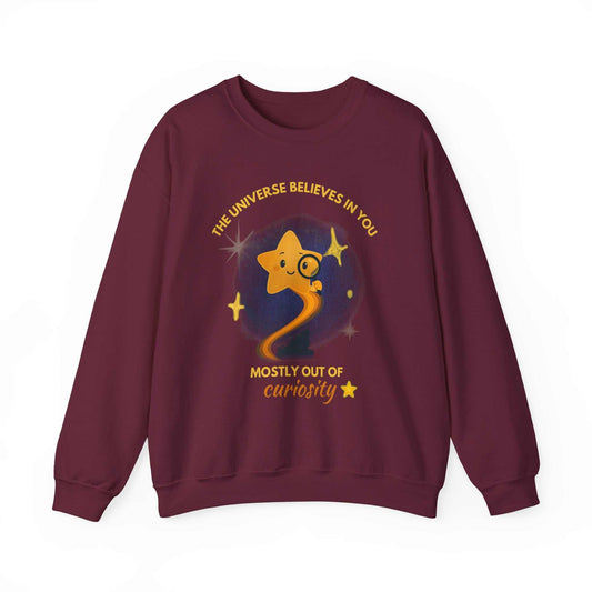 The Universe Believes in You Sweatshirt – Cosmic Star Curiosity Crewneck