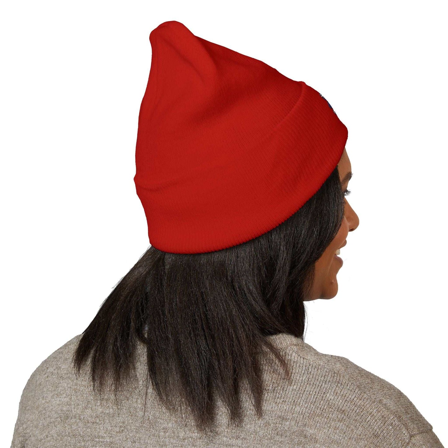 Embroidered Space Planet Beanie – Cuffed Knit Hat in Soft Turbo Acrylic - Youniverses