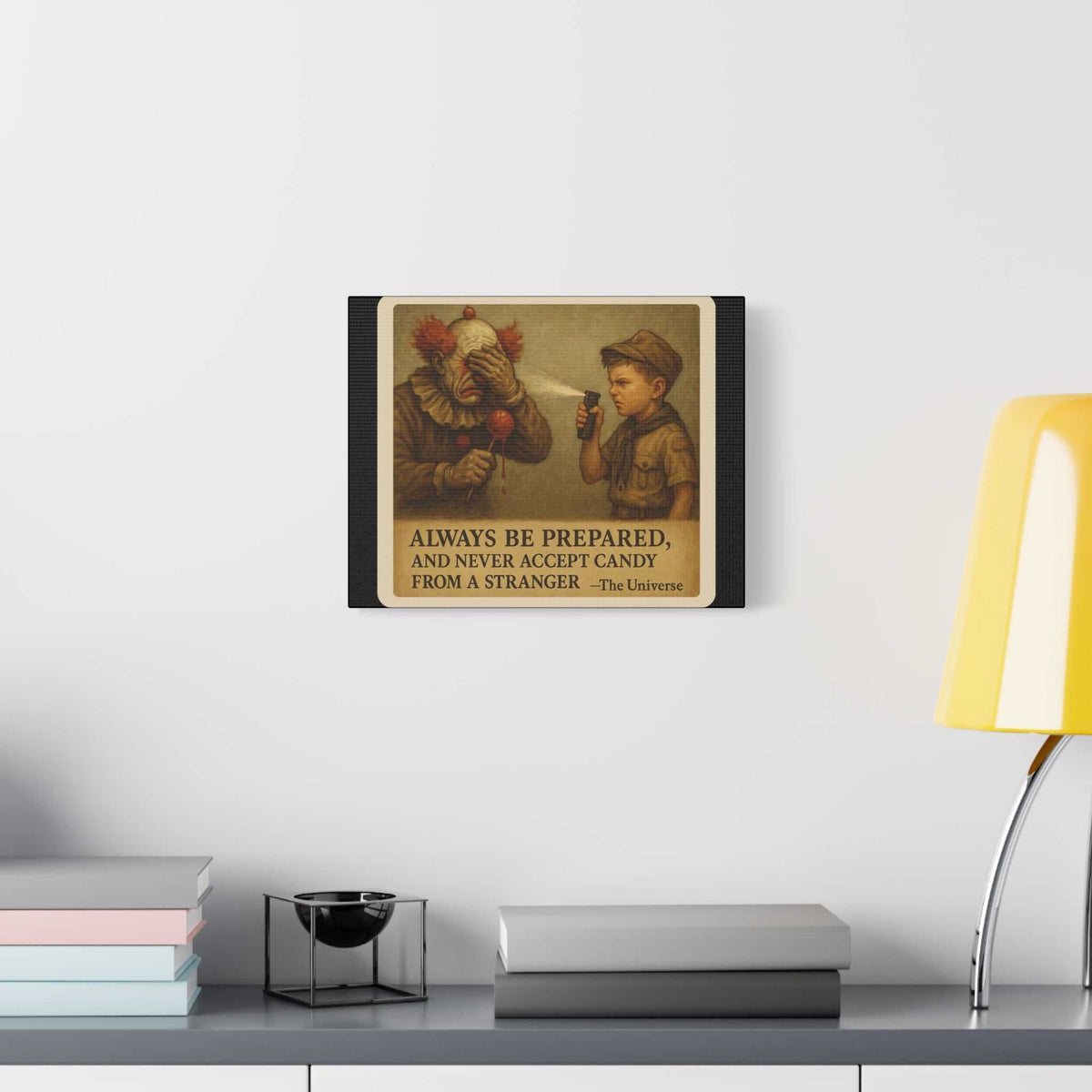 Generic Always Be Prepared Vintage Clown Canvas Wall Art - Matte Poster - Youniverses