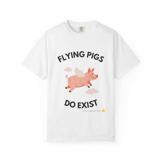 Flying Pigs - Cloud Edition T-Shirt, Funny Graphic Tee, Unisex Humor Shirt, Gift for Dreamers, Whimsical Fashion