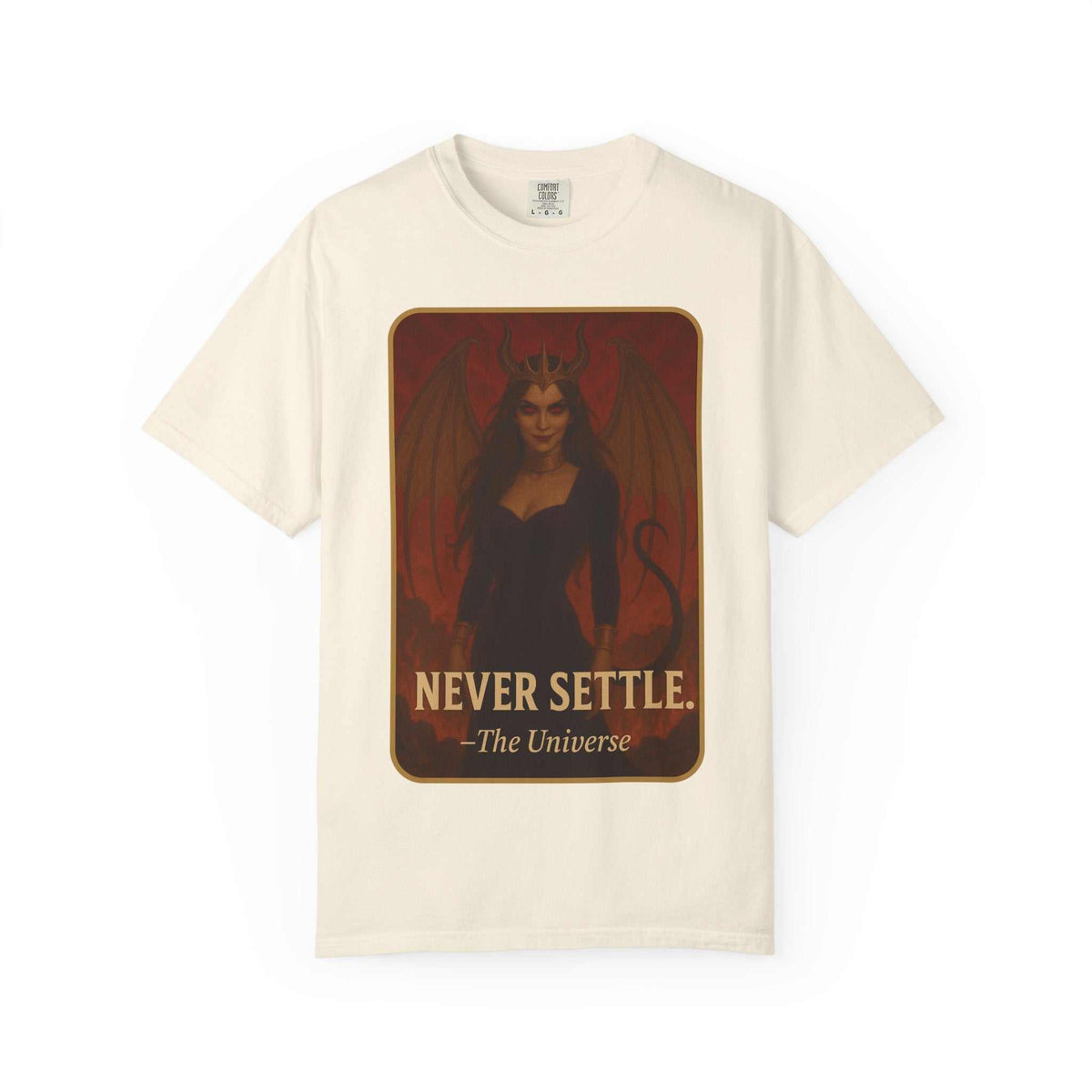 Never Settle – Inspirational Graphic T-Shirt | Youniverses - Youniverses