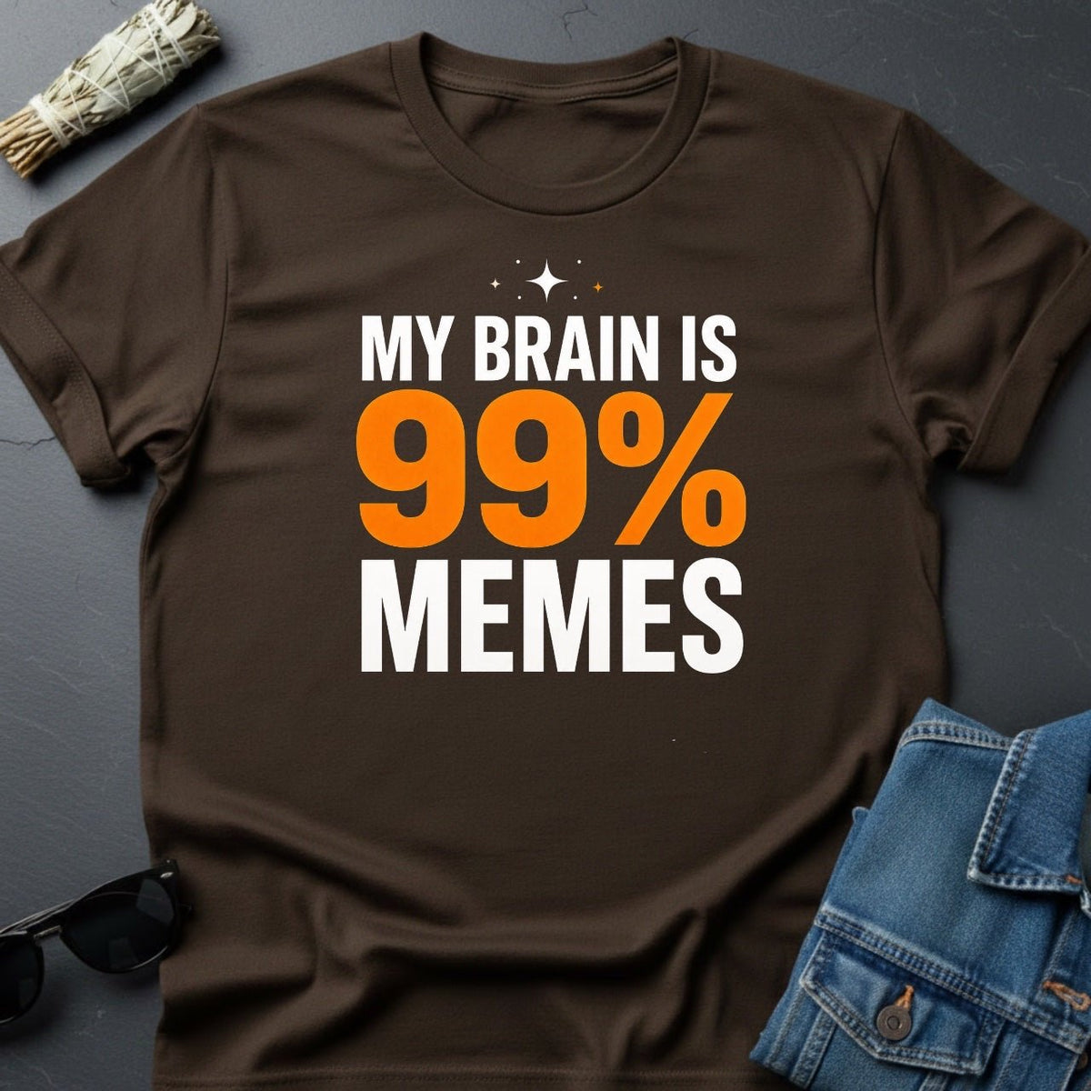 My Brain is 99% Memes Cosmic T-Shirt by Youniverses - Youniverses
