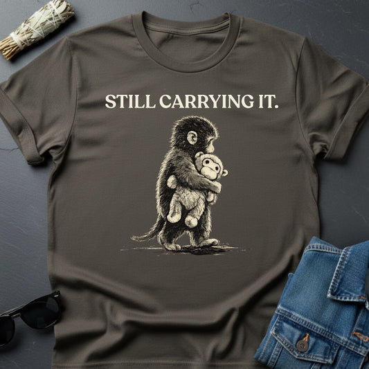 Still Carrying It – Punch the Japanese Snow Monkey T-Shirt - Pepper