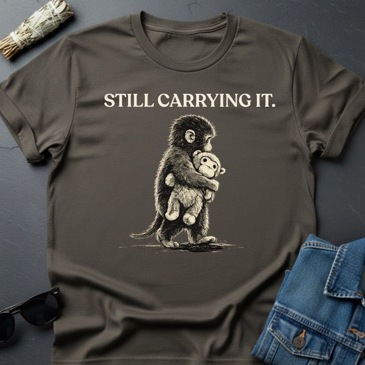 Still Carrying It – Punch Japanese Snow Monkey Graphic T-Shirt by Youniverses - Youniverses
