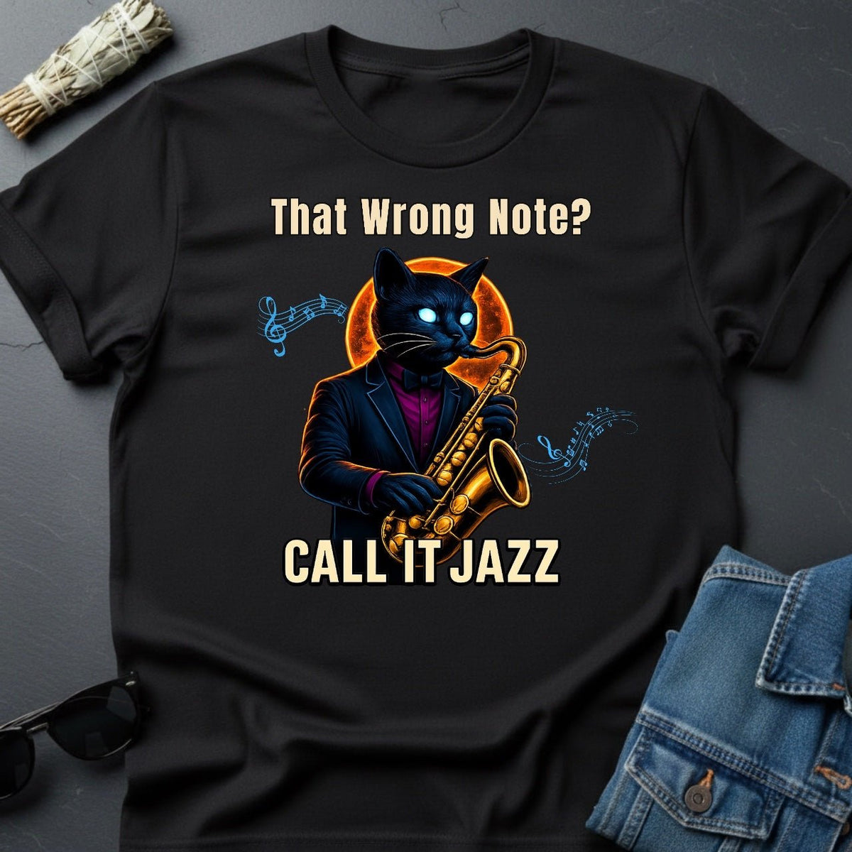 That Wrong Note? Call It Jazz T-Shirt – Music Humor Tee | Youniverses - Youniverses