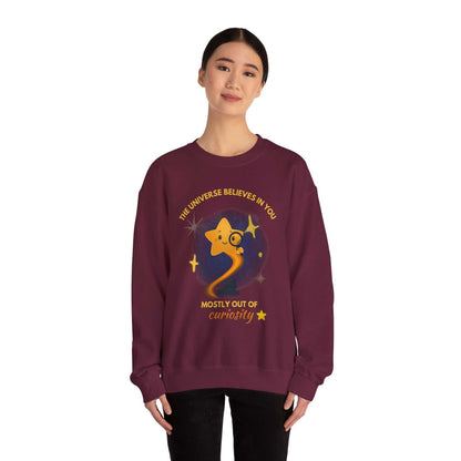 The Universe Believes in You Sweatshirt – Cosmic Star Curiosity Crewneck