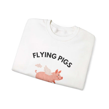 Flying Pigs Do Exist Sweatshirt — Cute Winged Pig Graphic Crewneck
