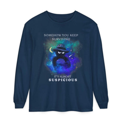 Comfort Colors Surviving the Universe Long Sleeve Galaxy Graphic Tee - Youniverses