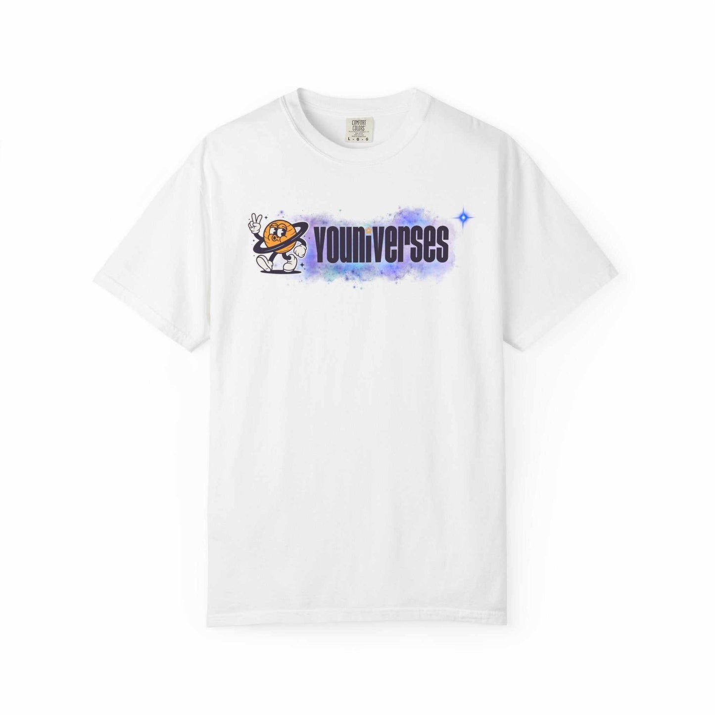 Youniverses Galaxy Logo T-Shirt — Space Cartoon Graphic Tee