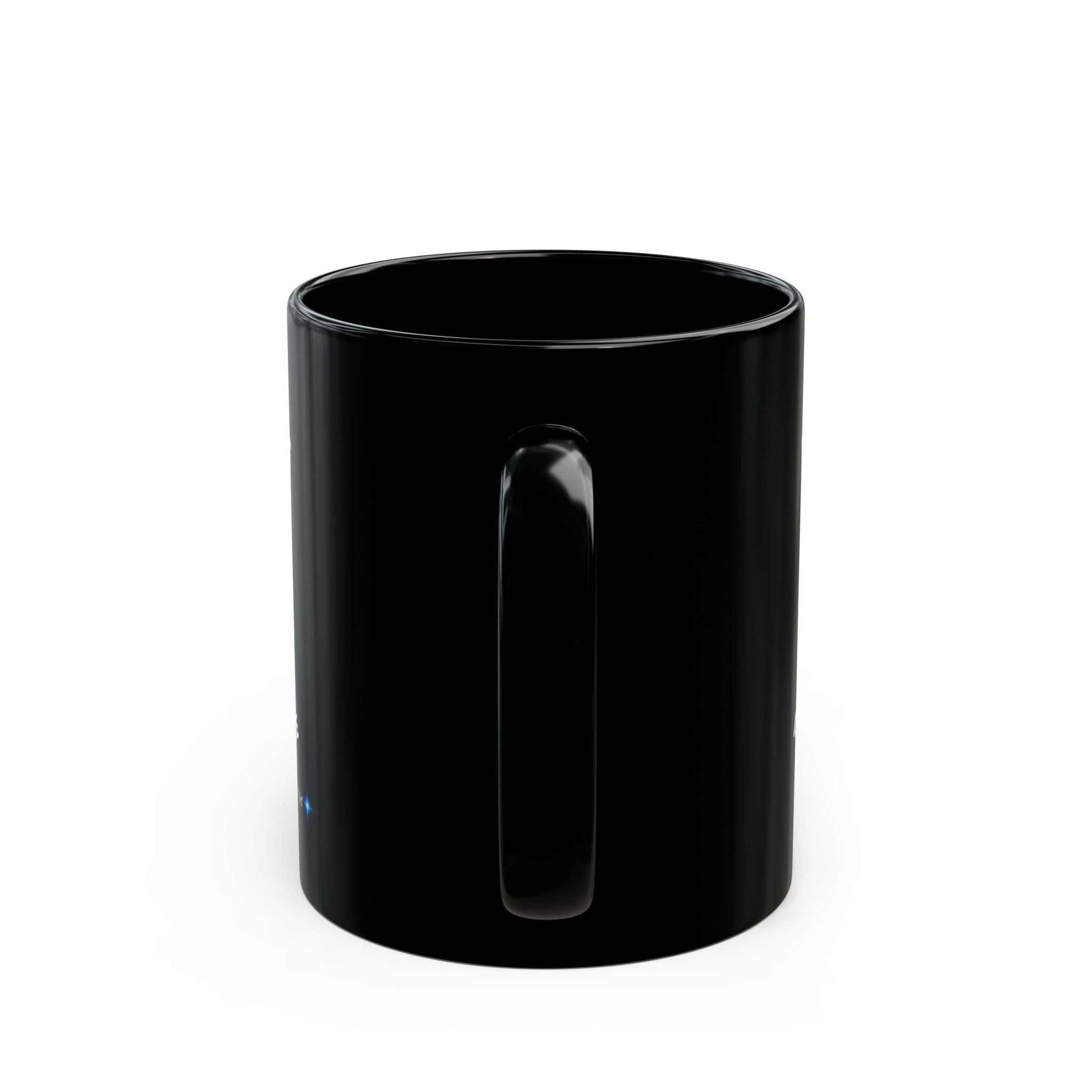 Astronaut Cat Space Mug | Black Ceramic Galaxy Coffee Cup, 11oz - Youniverses