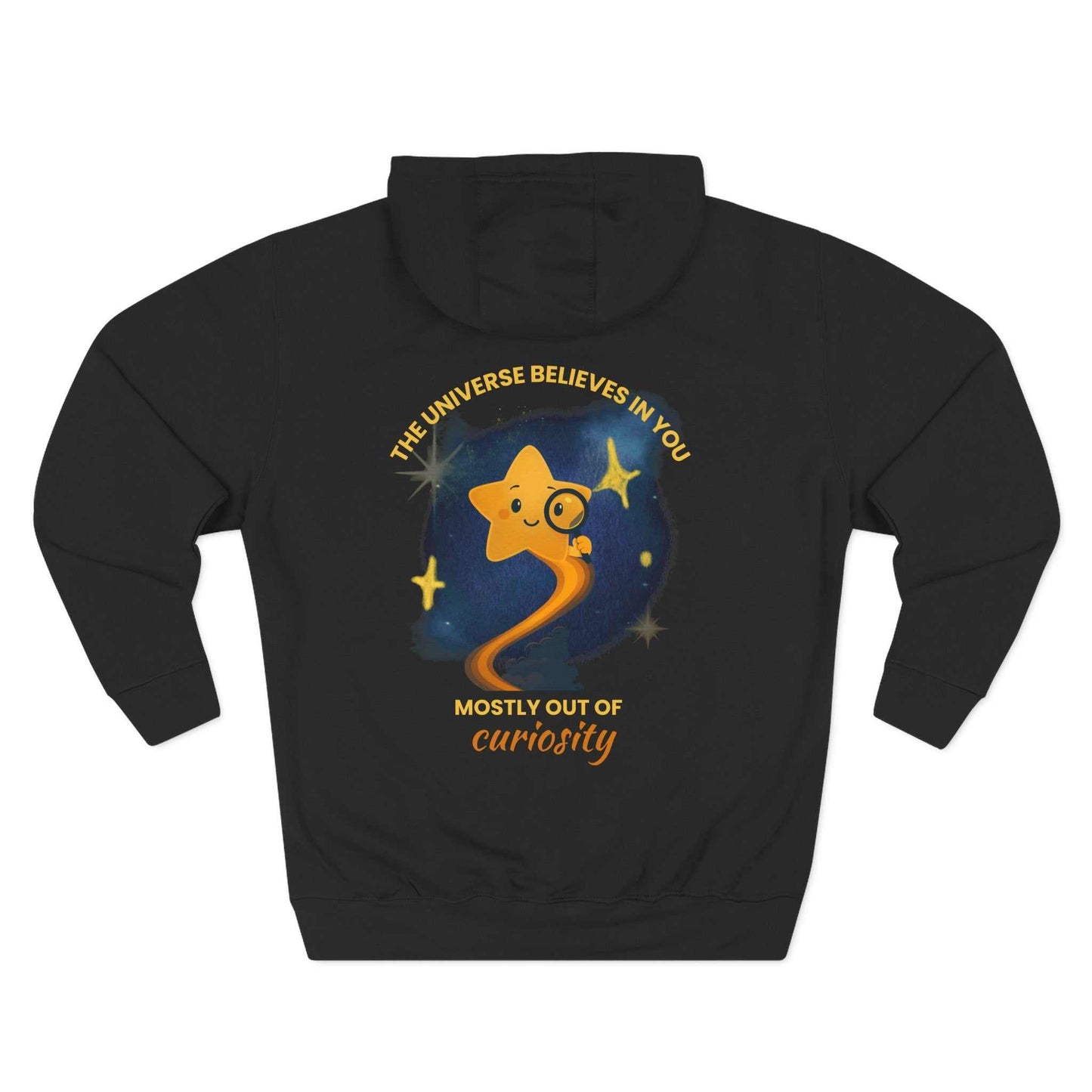 Youniverses Curiosity Star Hoodie – Unisex Fleece Space Pullover - Youniverses