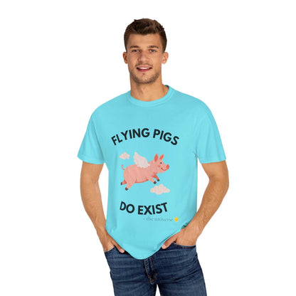 Flying Pigs - Cloud Edition T-Shirt, Funny Graphic Tee, Unisex Humor Shirt, Gift for Dreamers, Whimsical Fashion