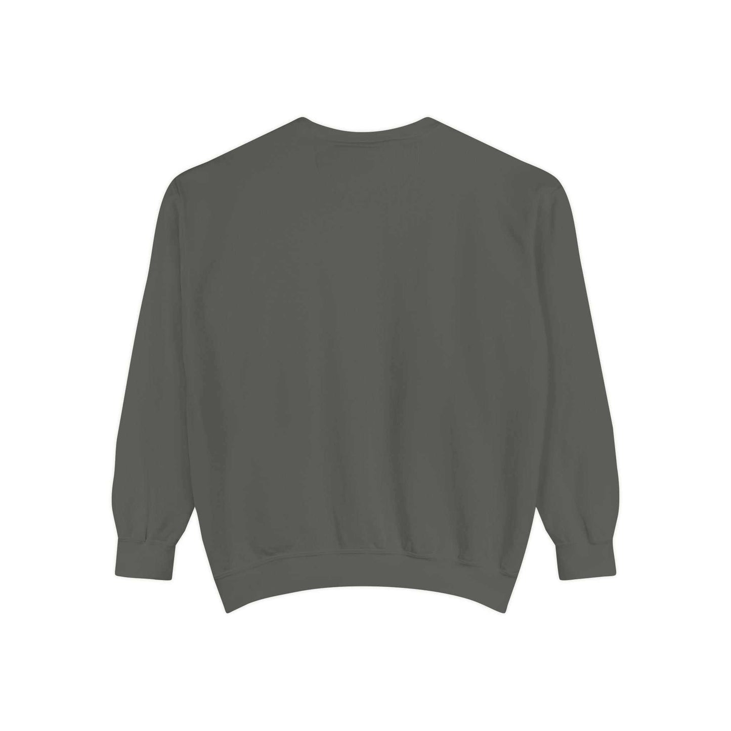 Grey sweatshirt with a Halloween design.