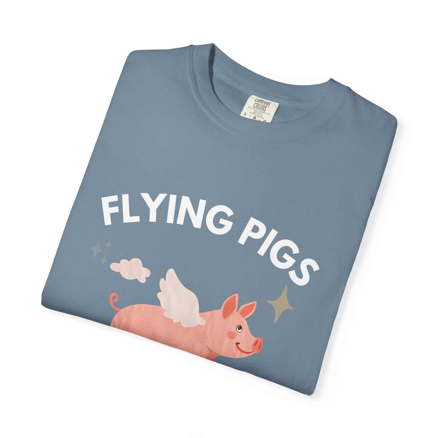 Flying Pigs - Cloud Edition T-Shirt, Funny Graphic Tee, Unisex Humor Shirt, Gift for Dreamers, Whimsical Fashion