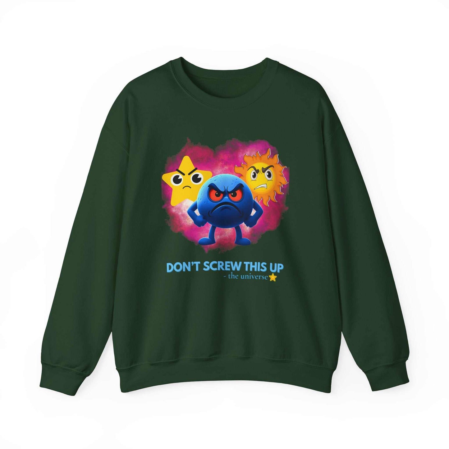Don't Screw This Up Sweatshirt — Cute Angry Emoji Crewneck for Gamers & Geek Gifts