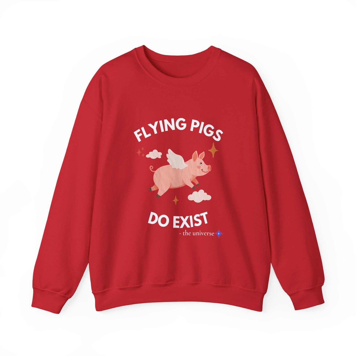 Flying Pigs Do Exist Sweatshirt | Funny Optimism Crewneck – Youniverses Cosmic Apparel