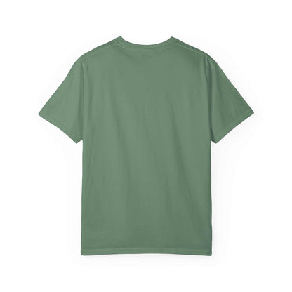 Comfort Colors 1717 green Animal Rescue T-Shirt back view, 100% cotton, relaxed fit, vintage garment-dyed texture