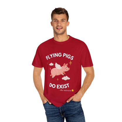 Flying Pigs - Cloud Edition T-Shirt, Funny Graphic Tee, Unisex Humor Shirt, Gift for Dreamers, Whimsical Fashion