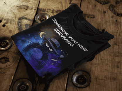 Funny Detective T-Shirt – “It’s Almost Suspicious” Cosmic Design