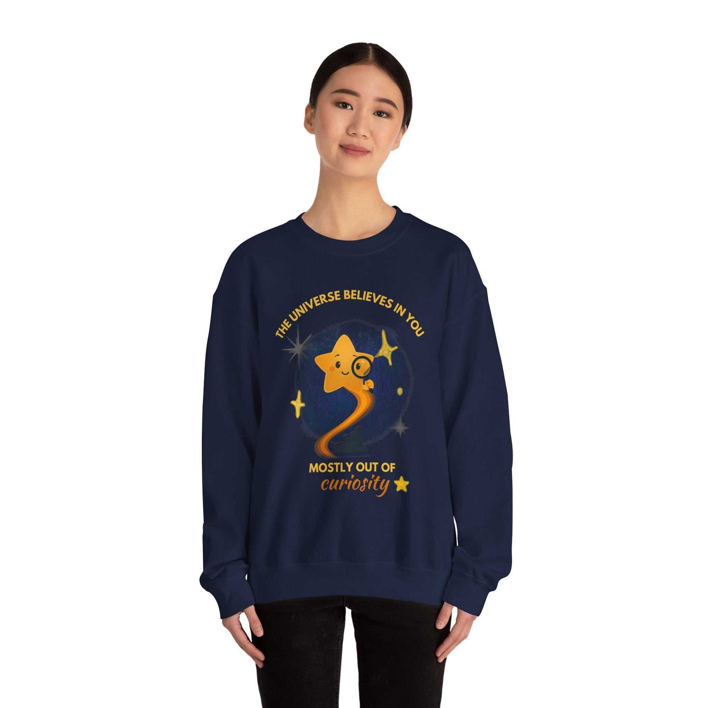 The Universe Believes in You Sweatshirt – Cosmic Star Curiosity Crewneck