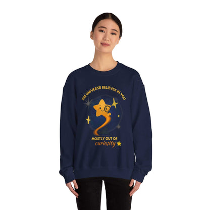 The Universe Believes in You Sweatshirt – Cosmic Star Curiosity Crewneck