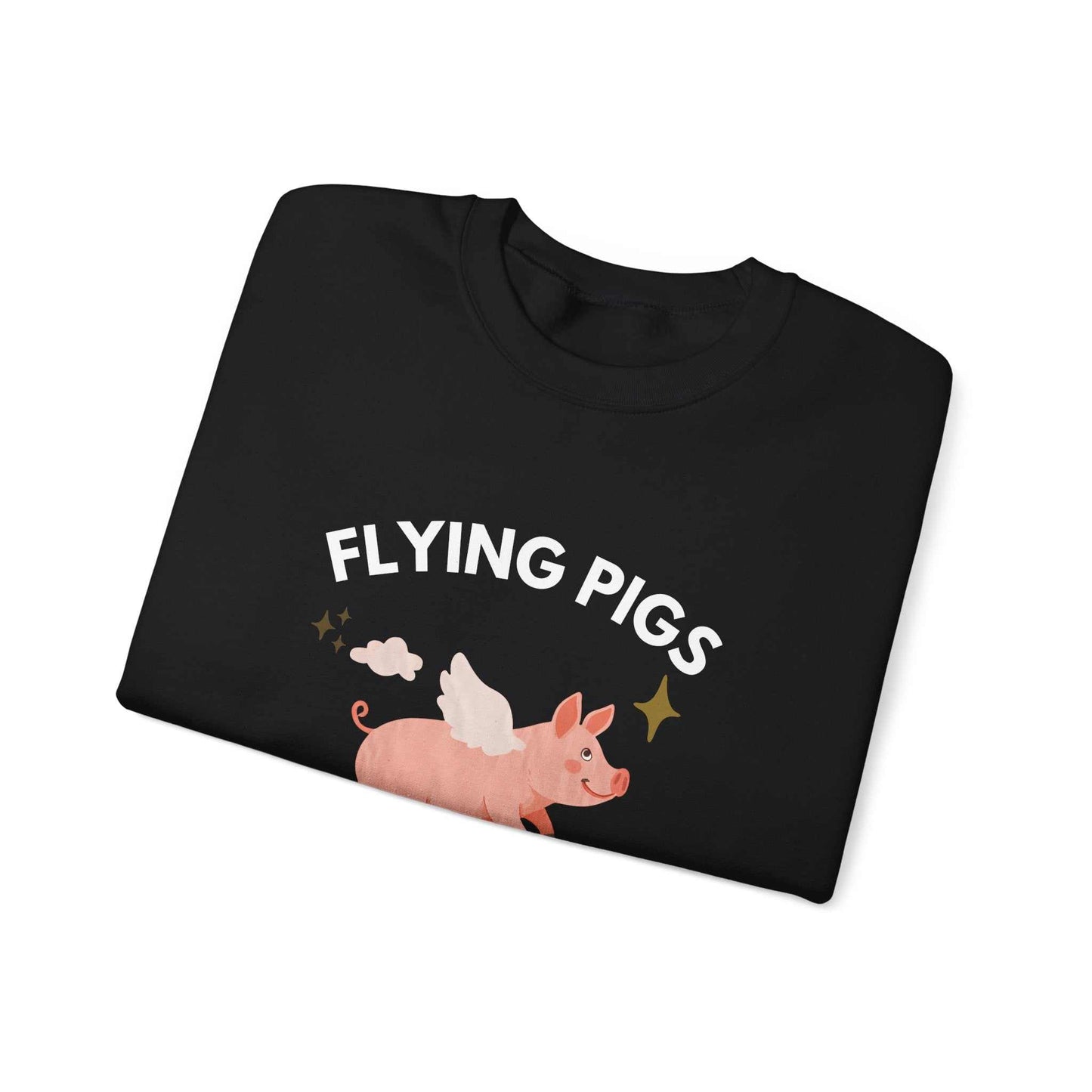 Flying Pigs Do Exist Sweatshirt — Cute Winged Pig Graphic Crewneck