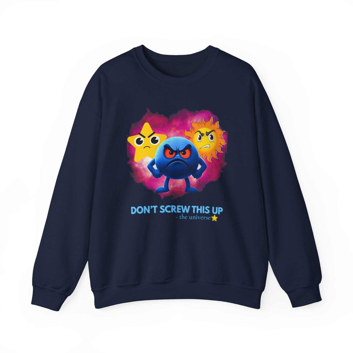 Don't Screw This Up Sweatshirt — Cute Angry Emoji Crewneck for Gamers & Geek Gifts