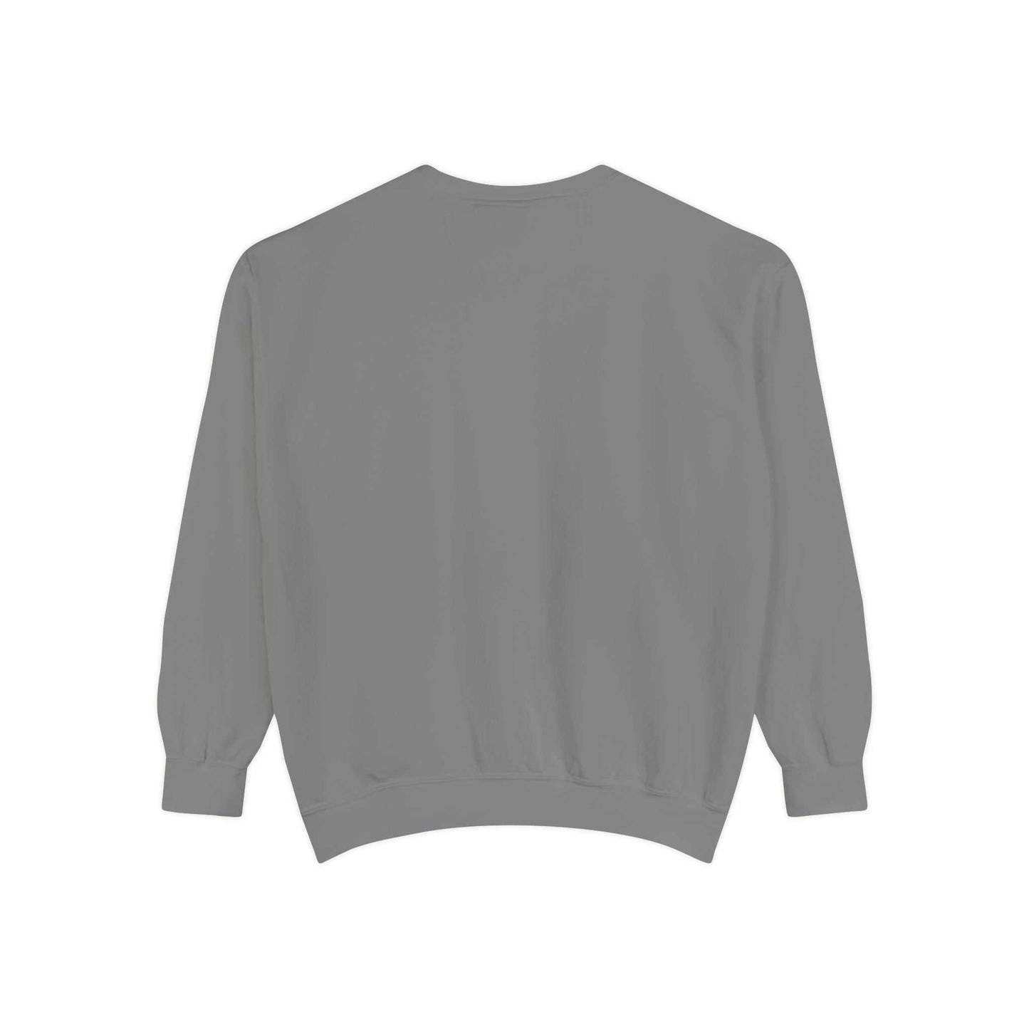 Grey sweatshirt with a Halloween design.