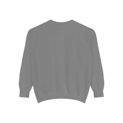 Grey sweatshirt with a Halloween design.