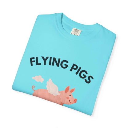 Flying Pigs - Cloud Edition T-Shirt, Funny Graphic Tee, Unisex Humor Shirt, Gift for Dreamers, Whimsical Fashion