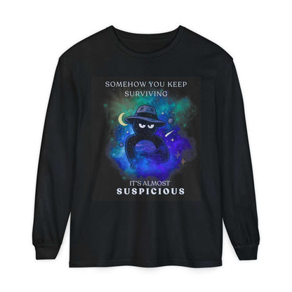 Comfort Colors Surviving the Universe Long Sleeve Galaxy Graphic Tee - Youniverses