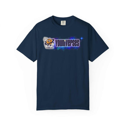 Youniverses Galaxy Logo T-Shirt — Space Cartoon Graphic Tee