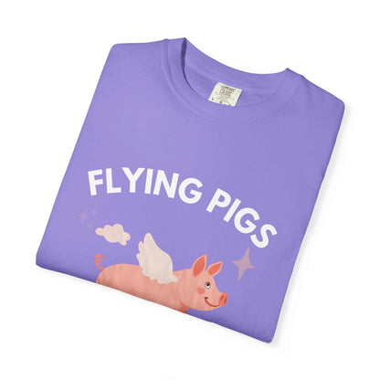 Flying Pigs - Cloud Edition T-Shirt, Funny Graphic Tee, Unisex Humor Shirt, Gift for Dreamers, Whimsical Fashion