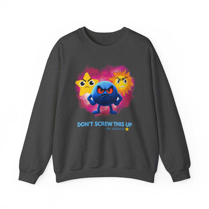 Don't Screw This Up Sweatshirt — Cute Angry Emoji Crewneck for Gamers & Geek Gifts