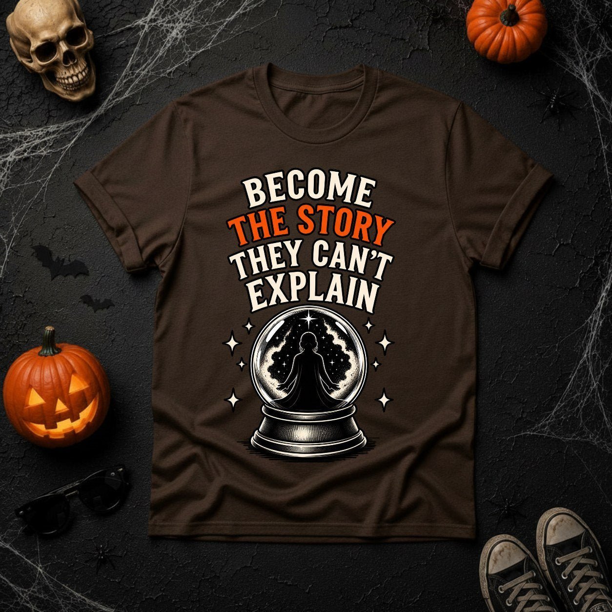 Become the Story They Can't Explain Crystal Ball Graphic Tee | Youniverses - Youniverses