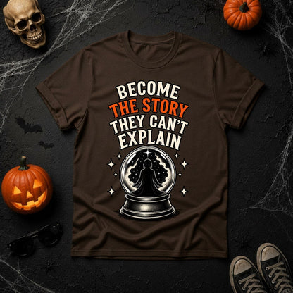 Become the Story They Can't Explain Crystal Ball Graphic Tee | Youniverses - Youniverses
