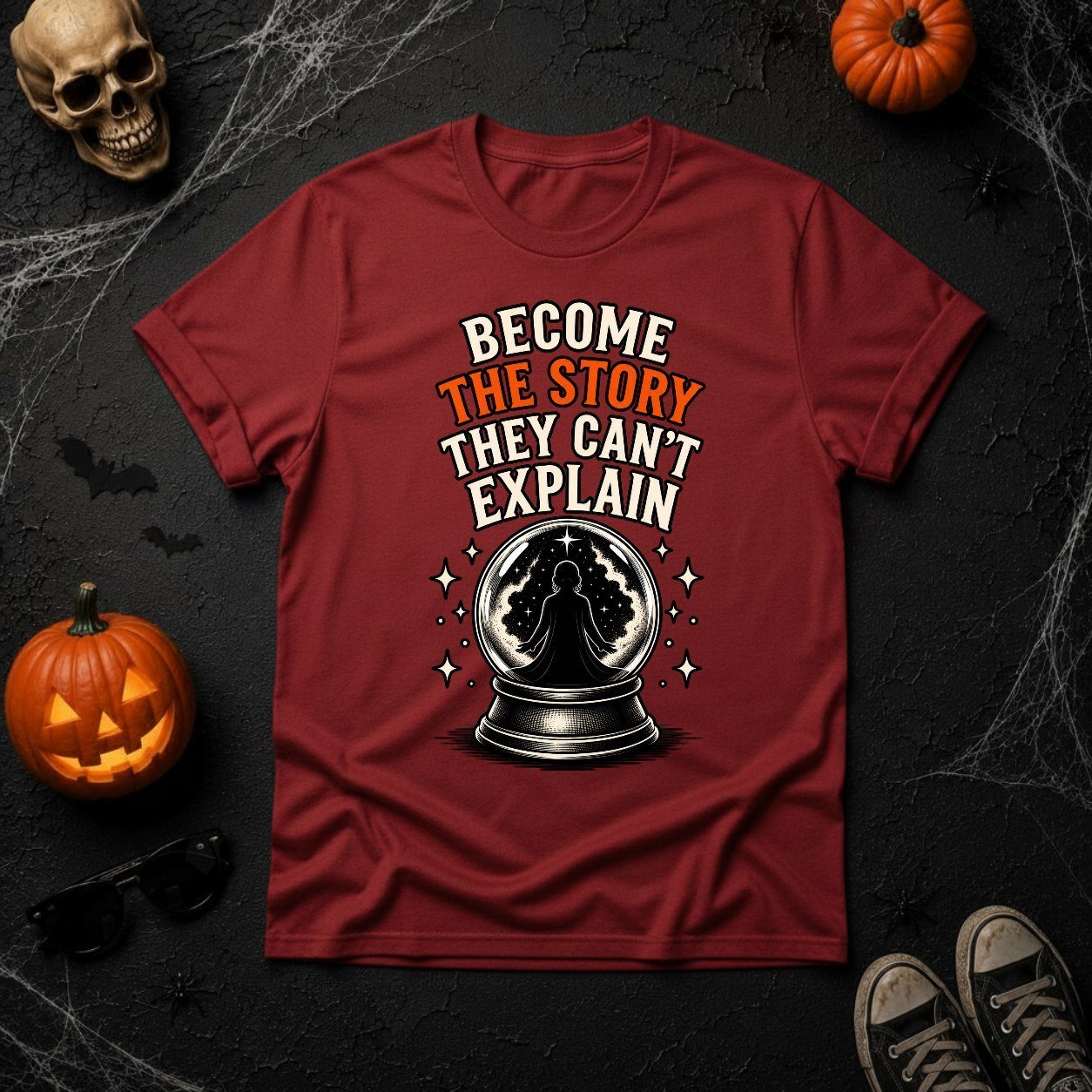 Become the Story They Can't Explain Crystal Ball Graphic Tee | Youniverses - Youniverses
