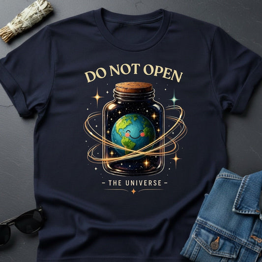 The Universe Jar Graphic T-Shirt - Cosmic Earth Tee by Youniverses - Youniverses