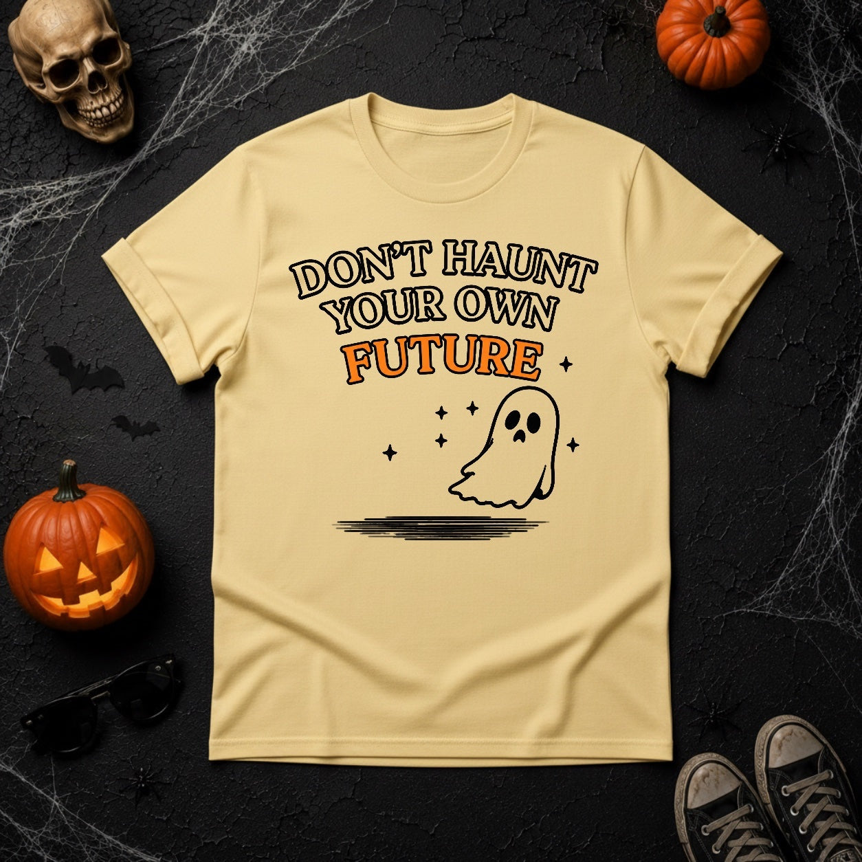 Don't Haunt Your Own Future Ghost T-Shirt - Butter