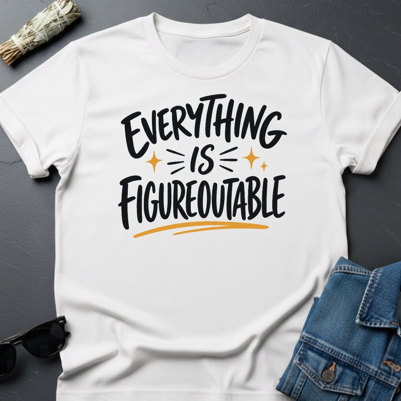"Everything is Figureoutable" Sarcastic Cosmic T-Shirt - Youniverses