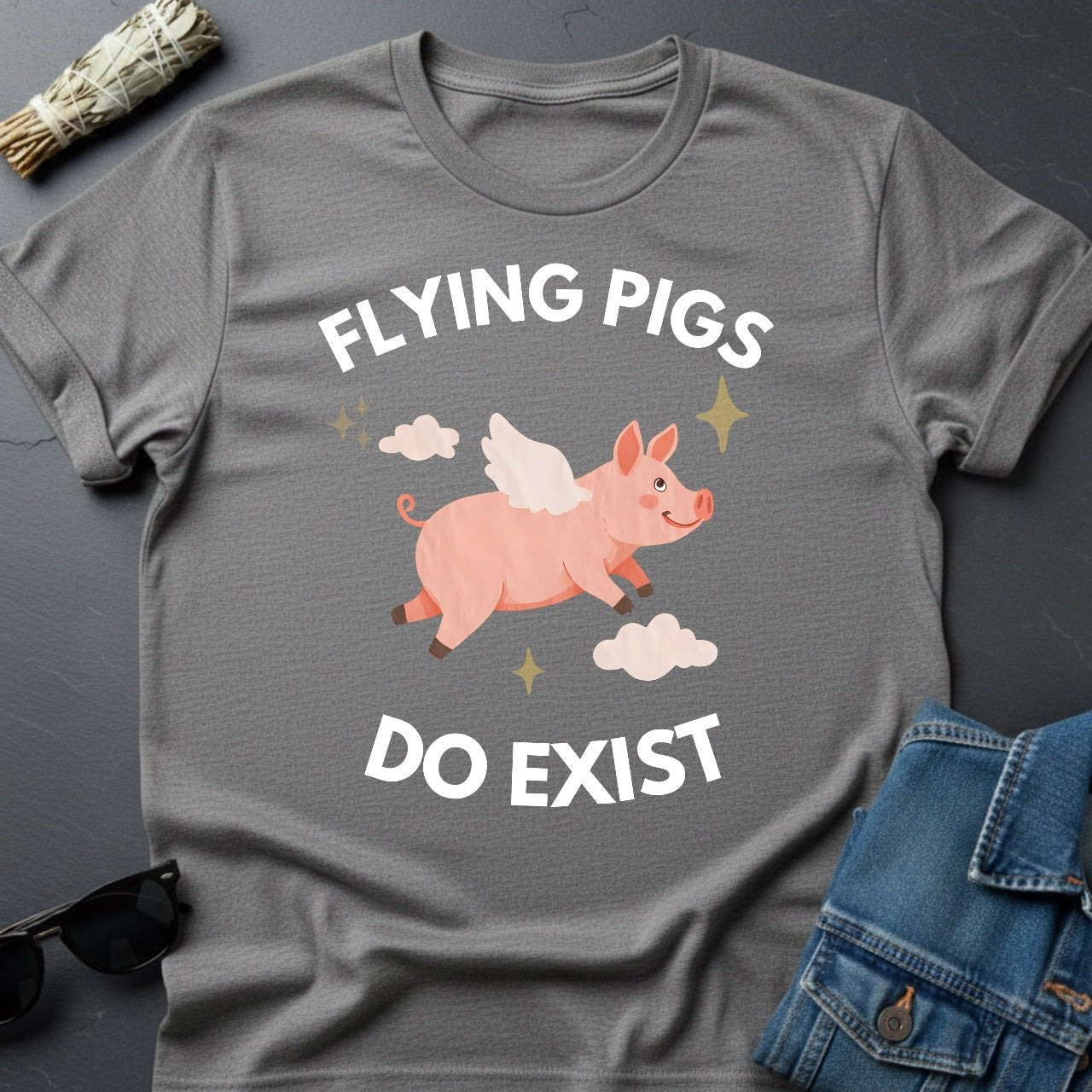 Flying Pigs Do Exist T-Shirt – Optimistic Universe Tee | Youniverses - Youniverses