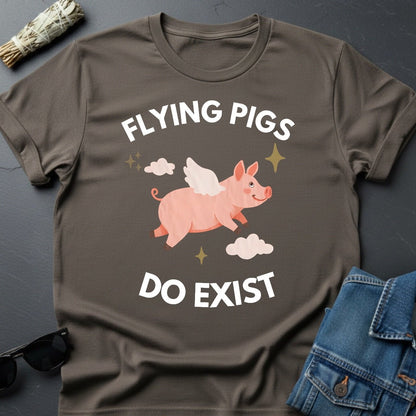 Flying Pigs Do Exist T-Shirt – Optimistic Universe Tee | Youniverses - Youniverses