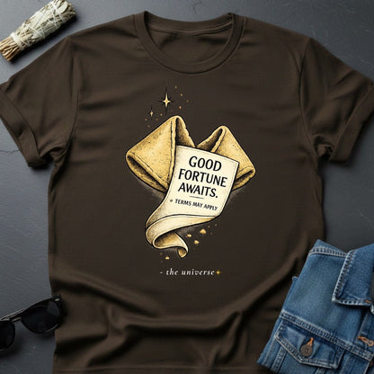 Good Fortune Awaits Fortune Cookie Graphic T-Shirt - Youniverses