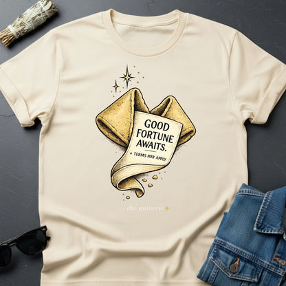 Good Fortune Awaits Fortune Cookie Graphic T-Shirt - Youniverses