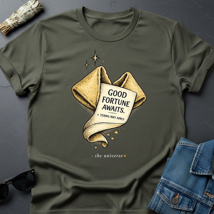 Good Fortune Awaits Fortune Cookie Graphic T-Shirt - Youniverses