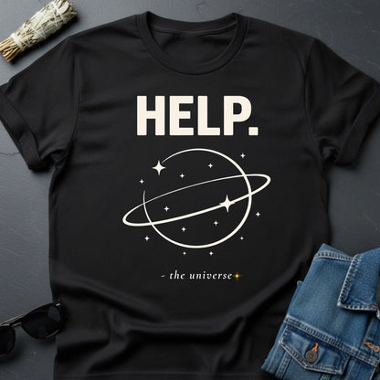 HELP. – Minimalist Sarcastic T-Shirt | Youniverses - Youniverses