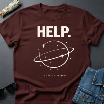HELP. – Minimalist Sarcastic T-Shirt | Youniverses - Youniverses