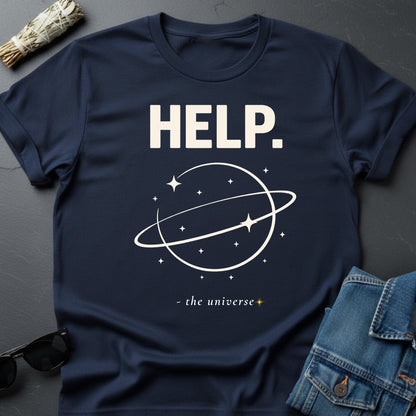 HELP. – Minimalist Sarcastic T-Shirt | Youniverses - Youniverses