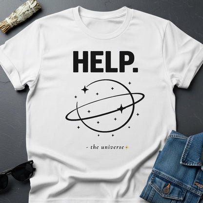 HELP. – Minimalist Sarcastic T-Shirt | Youniverses - Youniverses