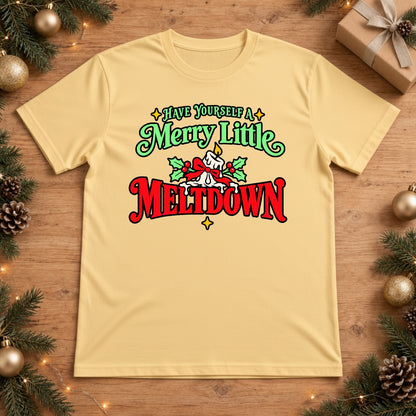 Merry Little Meltdown Christmas T-Shirt - Butter